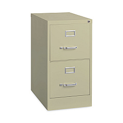 Alera Two-Drawer Economy Vertical File, Letter-Size File Drawers, 15" x 22" x 28.37", Putty (ALEHVF152229PY)