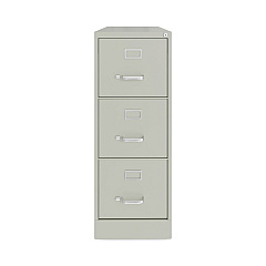 Alera Three-Drawer Economy Vertical File, Letter-Size File Drawers, 15" x 22" x 40.19", Light Gray (ALEHVF1541LG)