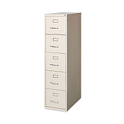 Alera Five-Drawer Economy Vertical File, Letter-Size File Drawers, 15" x 26.5" x 61.37", Putty (ALEHVF1562PY)