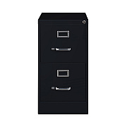 Alera Two-Drawer Economy Vertical File, Letter-Size File Drawers, Black, 15" x 22" x 28.37" (ALEHVF152229BL)