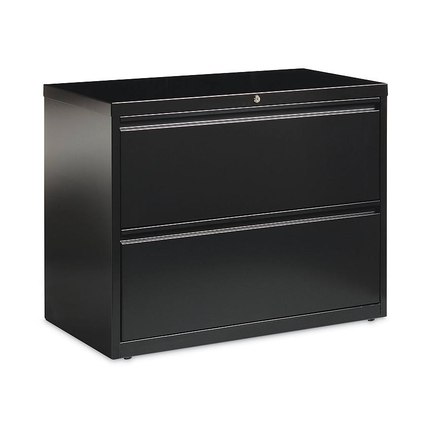 Hirsh Industries Lateral File Cabinet, 2 Letter/Legal/A4-Size File Drawers, Black, 36 x 18.62 x 28 (HID14983)