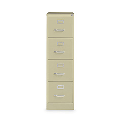 Alera Four-Drawer Economy Vertical File, Letter-Size File Drawers, 15" x 22" x 52", Putty (ALEHVF152252PY)