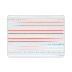 Flipside Magnetic Two-Sided Red and Blue Ruled Dry Erase Board, 12 x 9, Ruled White Front/Unruled White Back, 12/Pack (FLP10176)