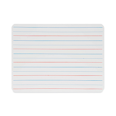Flipside Magnetic Two-Sided Red and Blue Ruled Dry Erase Board, 12 x 9, Ruled White Front/Unruled White Back, 12/Pack (FLP10176)