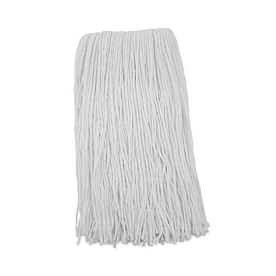Boardwalk Premium Cut-End Wet Mop Heads, Rayon, 20oz, White, 12/Carton (BWK220RCT)
