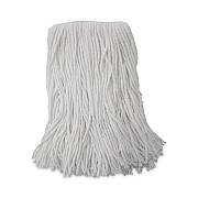 Boardwalk Mop Head, Value Standard Head, Rayon Fiber, Cut-End, Size No. 16, White, 12/Carton (BWK2016R)