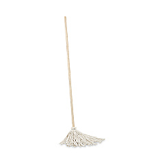 Boardwalk Handle/Deck Mops, #12 White Cotton Head, 48" Natural Wood Handle, 6/Pack (BWK112C)