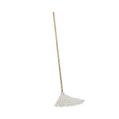 Boardwalk Handle/Deck Mops, #12 White Rayon Head, 48" Natural Wood Handle, 6/Pack (BWK112R)