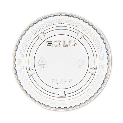 Dart Portion/Souffle Cup Lids, Fits 3.25 oz, 4 oz, 5.5 oz Portion Containers, Clear, 125 Lids/Sleeve, 20 Sleeves/Carton (DCCPL4PP)