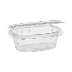 Pactiv Evergreen EarthChoice Recycled PET Hinged Container, 12 oz, 4.92 x 5.87 x 1.89, Clear, Plastic, 200/Carton (PCT0CA910120000)