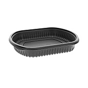 Pactiv Evergreen Clearview Micromax Microwavable Container, 36 oz, 9.38 x 8 x 1.5, Black, Plastic, 250/Carton (PCT0CN846360000)