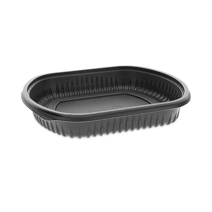 Pactiv Evergreen Clearview Micromax Microwavable Container, 36 oz, 9.38 x 8 x 1.5, Black, Plastic, 250/Carton (PCT0CN846360000)