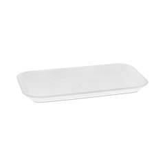 Pactiv Evergreen Supermarket Tray, #17, 8.3 x 4.8 x 0.65, White, Foam, 1,000/Carton (PCT0TF117S00000)