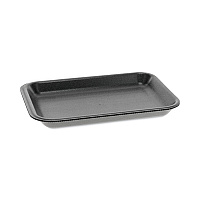 Pactiv Evergreen Supermarket Tray, #2, 8.2 x 5.7 x 0.91, Black, Foam, 500/Carton (PCT0TFB00200000)