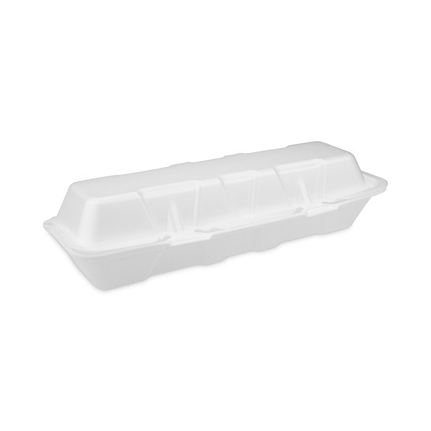 Pactiv Evergreen Foam Hinged Lid Containers, Dual Tab Lock Hoagie, 13 x 4 x 4, White, 250/Carton (PCT0TH1X267000Y)