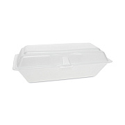 Pactiv Evergreen Foam Hinged Lid Containers, Single Tab Lock Hoagie, 9.75 x 5 x 3.25, White, 560/Carton (PCT0TH10099Y000)