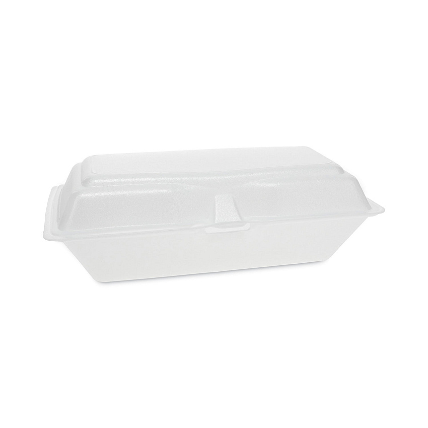 Pactiv Evergreen Foam Hinged Lid Containers, Single Tab Lock Hoagie, 9.75 x 5 x 3.25, White, 560/Carton (PCT0TH10099Y000)