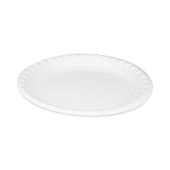 Pactiv Evergreen Placesetter Deluxe Laminated Foam Dinnerware, Plate, 10.25" dia, White, 540/Carton (PCT0TK10010000Y)