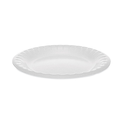 Pactiv Evergreen Placesetter Deluxe Laminated Foam Dinnerware, Plate, 6" dia, White, 1,000/Carton (PCT0TK100060000)