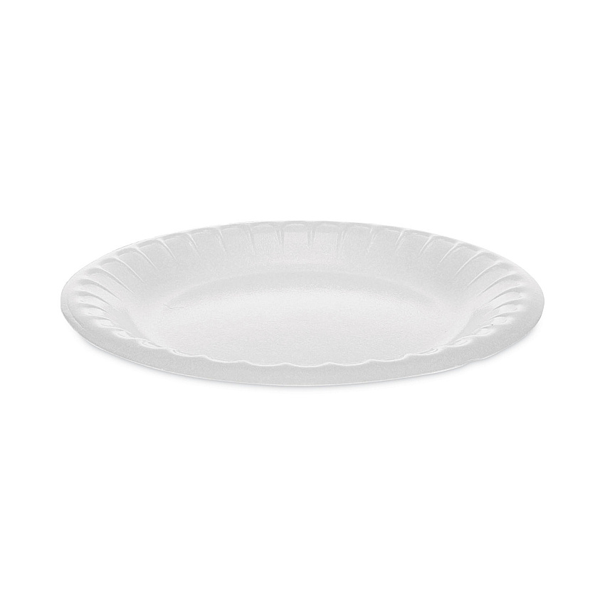 Pactiv Evergreen Placesetter Deluxe Laminated Foam Dinnerware, Plate, 6" dia, White, 1,000/Carton (PCT0TK100060000)