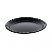 Pactiv Evergreen Placesetter Deluxe Laminated Foam Dinnerware, Plate, 10.25" dia, Black, 540/Carton (0TKB0010000Y)