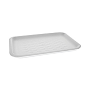 Pactiv Evergreen Supermarket Tray, #2S, 10.75 x 5.5 x 1.2, White, Foam, 500/Carton (PCT51P102S)