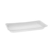 Pactiv Evergreen Supermarket Tray, #10P, 10.75 x 5.5 x 1.2, White, Foam, 400/Carton (51P110P)