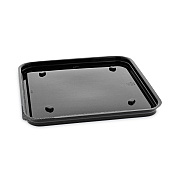 Pactiv Evergreen Recycled Plastic Container, 6 x 6 Brownie Container, 7.5 x 7.5 x 0.56, Black, Plastic, 195/Carton (PCT75SBASE)