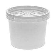 Pactiv Evergreen Paper Round Food Container and Lid Combo, 12 oz, 3.75" Diameter x 3h", White, 250/Carton (PCTD12RBLD)