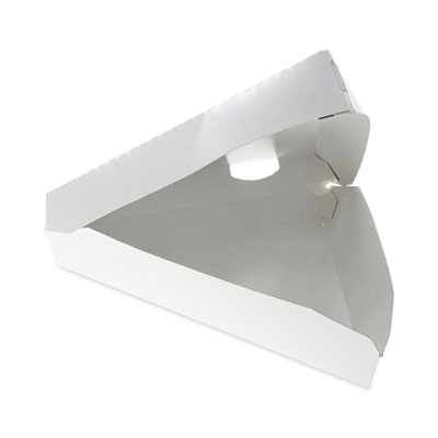 Pactiv Evergreen Paperboard Hinged Container, Pizza Box, 8.26 x 6.56 x 1.5, White, Paper, 500/Carton (D148CLMW)