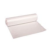 Boardwalk High-Density Can Liners, 45 gal, 13 mic, 40" x 46", Natural, Perforated Roll, 25 Bags/Roll, 10 Rolls/Carton (BWK404616)
