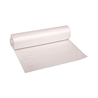 Boardwalk High-Density Can Liners, 45 gal, 13 mic, 40" x 46", Natural, Perforated Roll, 25 Bags/Roll, 10 Rolls/Carton (BWK404616)