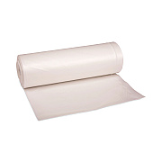 Boardwalk High-Density Can Liners, 45 gal, 19 mic, 40" x 46", Natural, Perforated Roll, 25 Bags/Roll, 6 Rolls/Carton (BWK404622)