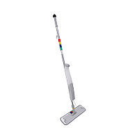 Boardwalk Bucketless Microfiber Mop System, 5 x 18 Blue Microfiber Head, 59" Gray Aluminum/Polypropylene Handle (BWKBWMS16MFM)