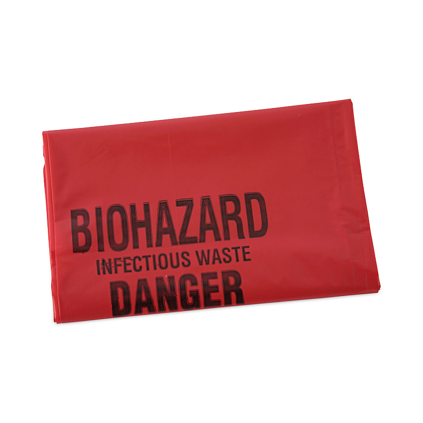 Boardwalk Linear Low Density Health Care Trash Can Liners, 16 gal, 1.3 mil, 24" x 32", Red, Flat Pack, 250/Carton (BWKIW2432R)