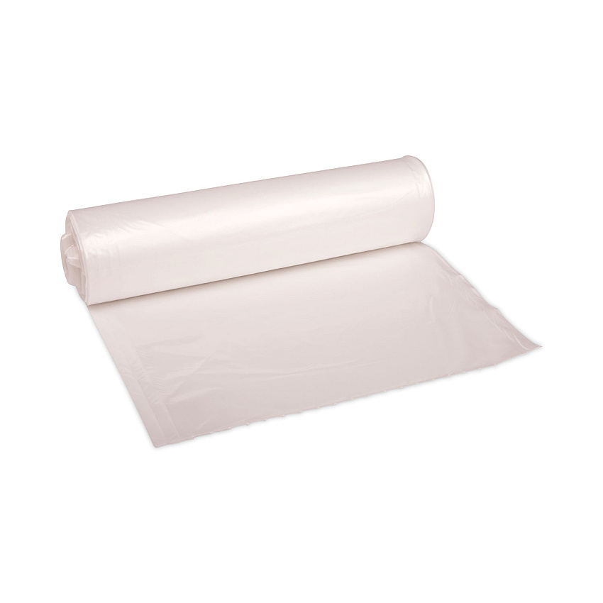 Boardwalk High Density Industrial Can Liners Coreless Rolls, 33 gal, 16 mic, 33" x 40", Natural, Perforated, 25 Bags/Roll, 10 Rolls/CT (BWKRH3340S)