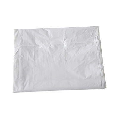 Boardwalk Linear Low Density Industrial Can Liners, 10 gal, 0.5 mil, 24" x 23", White, Flat Pack, 500/Carton (BWKW2423X)