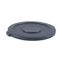 Boardwalk Lids for 32 gal Waste Receptacle, Flat-Top, Round, Plastic, Gray (BWK32GLWRLIDG)