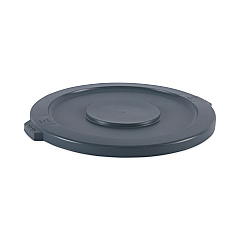 Boardwalk Lids for 32 gal Waste Receptacle, Flat-Top, Round, Plastic, Gray (BWK32GLWRLIDG)