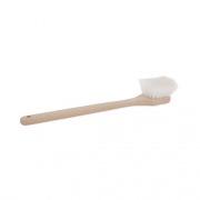 Boardwalk Utility Brush, Cream Nylon Bristles, 5.5" Brush, 14.5" Tan Plastic Handle (4420)