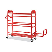 Tote Picking Cart Storage Bracket, For Use w/Rubbermaid Commercial Tote Picking Cart, Tubular Steel, 18.5 x 21.7 x 13.9, Red (RCP2144270)
