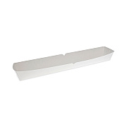 Pactiv Evergreen Paperboard Boat Basket, Hot Dog Tray with Perforations, 16 oz, 12.51 x 2.06 x 1.75, White, Paper, 500/Carton (PCTDDOGPRF)