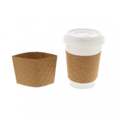 Pactiv Evergreen Hot Cup Sleeve, Fits 10 oz to 24 oz Cups, Brown, 1,000/Carton (DSLVBRN)