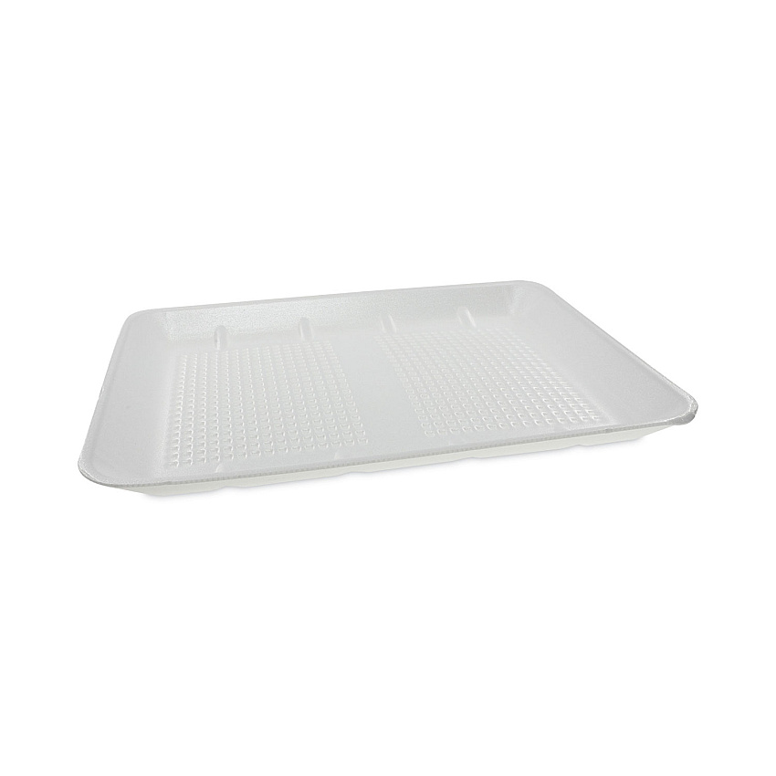 Pactiv Evergreen Supermarket Tray, #1014 Family Pack Tray, 13.88 x 9.88 x 1, White, Foam, 100/Carton (PCTHTF110140000)