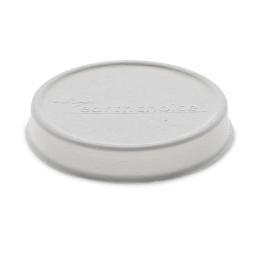 Pactiv Evergreen EarthChoice Compostable Soup Cup Lid, For 8-16 oz Soup Cups, 4" Diameter, Natural, Sugarcane, 500/Carton (PCTLMC81216EC)