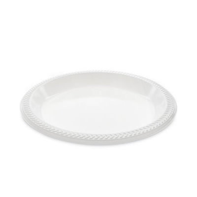 Pactiv Evergreen Meadoware Impact Plastic Dinnerware, Plate, 10.25" dia, White, 500/Carton (MI10)