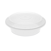 Pactiv Evergreen Newspring VERSAtainer Microwavable Containers,  24 oz, 7 x 7 x 2.38, White/Clear, Plastic, 150/Carton (PCTNC723)