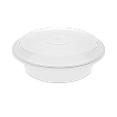 Pactiv Evergreen Newspring VERSAtainer Microwavable Containers,  24 oz, 7 x 7 x 2.38, White/Clear, Plastic, 150/Carton (PCTNC723)