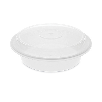 Pactiv Evergreen Newspring VERSAtainer Microwavable Containers,  24 oz, 7 x 7 x 2.38, White/Clear, Plastic, 150/Carton (PCTNC723)