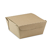 Pactiv Evergreen EarthChoice OneBox Paper Box, 37 oz, 4.5 x 4.5 x 2.5, Kraft, 312/Carton (PCTNOB01KEC)